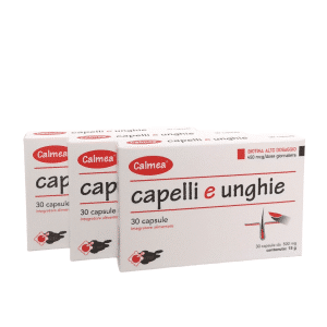 3 Confezioni Calmea Capelli e Unghie 30 cps da 500 mg – Terapia Completa